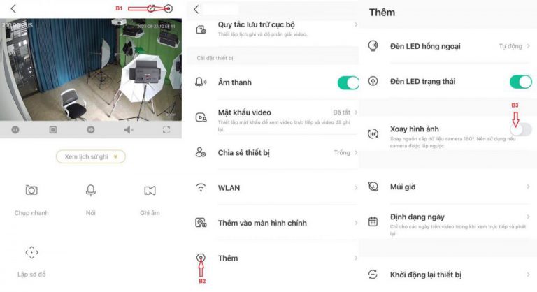 3 bước lật ngược hình ảnh camera Imou