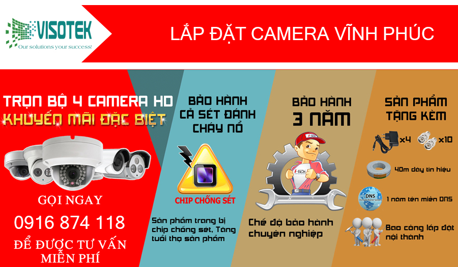 Lắp đặt Camera tại Vĩnh Phúc