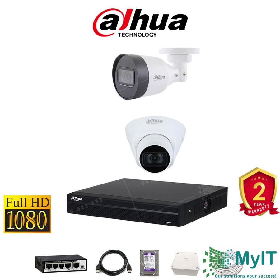 Trọn bộ 2 camera IP Dahua 2.0 Full HD
