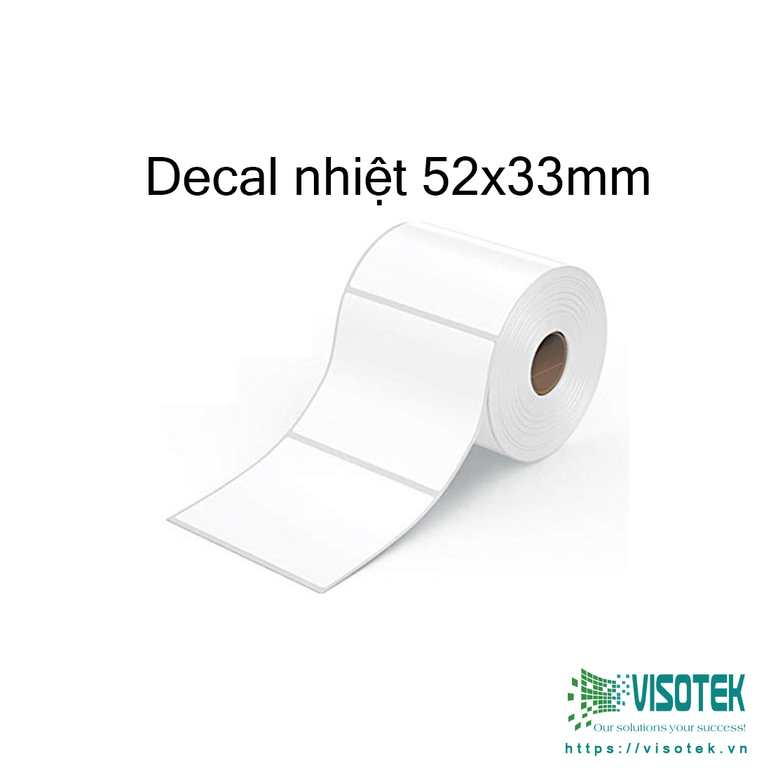 Giấy in tem decal trà sữa 52x33mm cuộn 30m