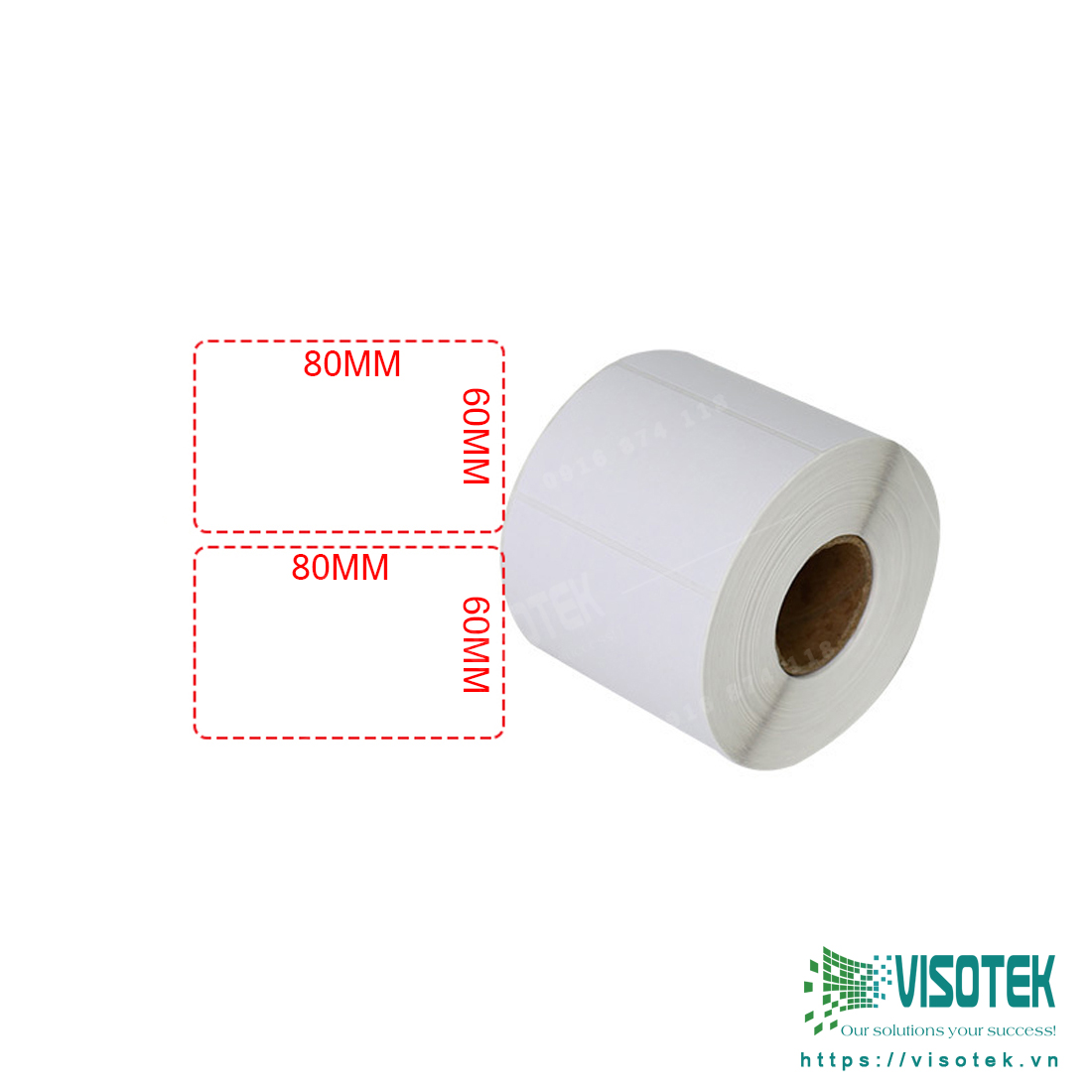 Tem Decal PVC 80x60mm cuộn 50m