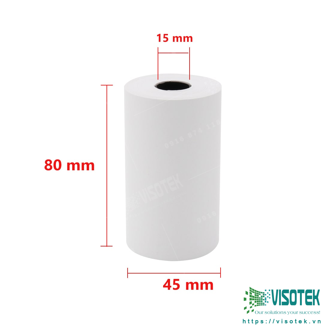 Giấy in hóa đơn nhiệt K80 rẻ nhất Hà Nội (K80x45 – 80mm, Fi 45)