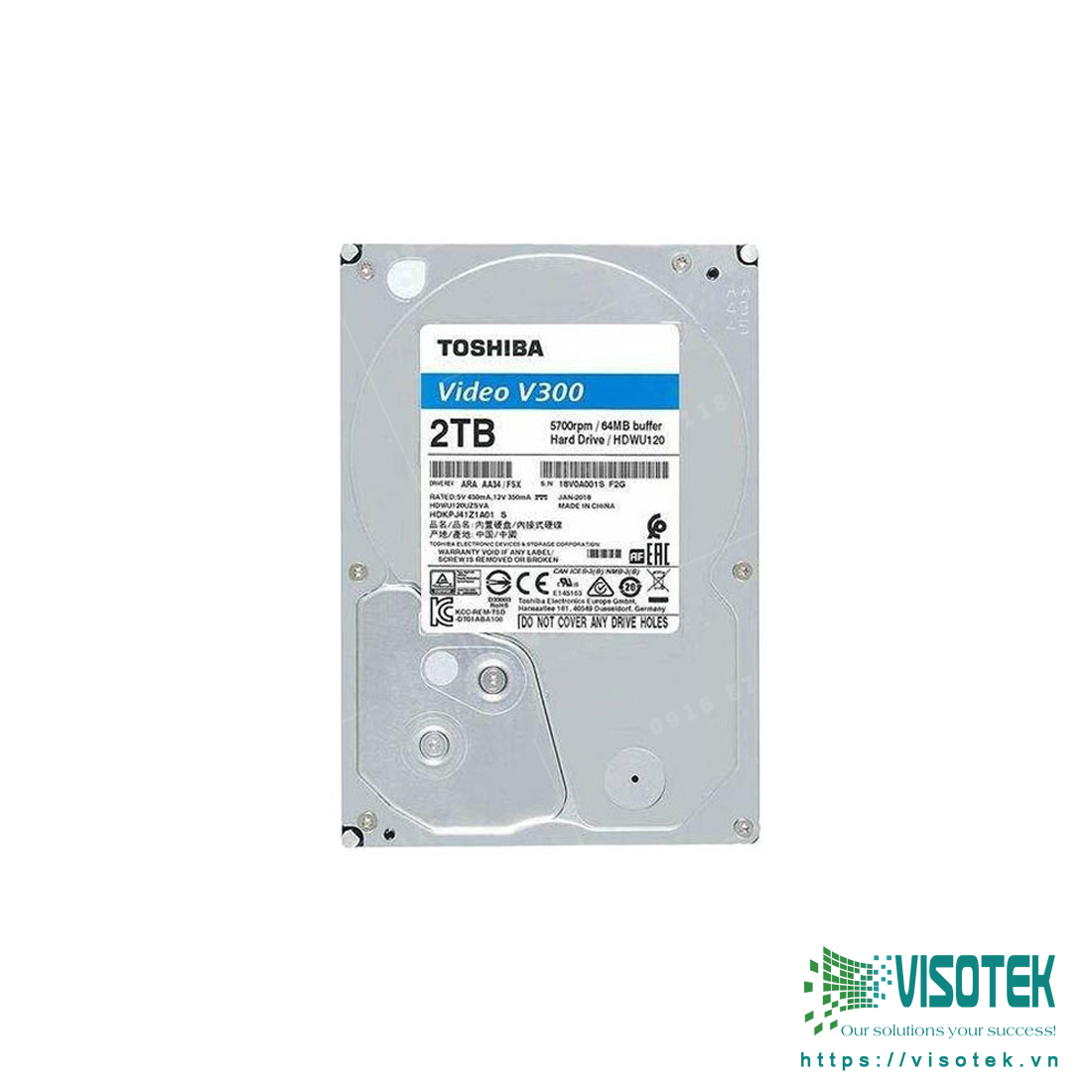 Ổ cứng Camera Toshiba 2TB HDWU120UZSVA