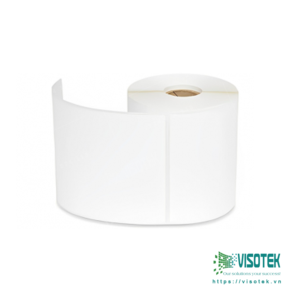 Giấy in tem mã vạch PVC 2 lớp đế tem 100x100mm x 50m