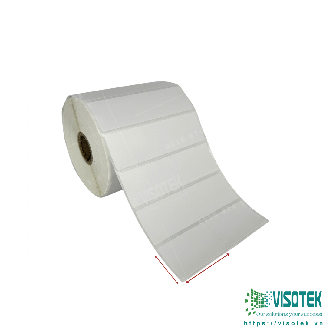 Giấy in tem mã vạch 2 tem 50x20mm x 50m